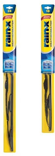Rain-X 820148 WeatherBeater Wiper Blades, 24 and 18 Windshield Wipers, Automotive Replacement Windshield Wiper Blades That Meet Or Exceed OEM Quality And Durability Standards, (Set of 2)