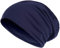 Hatstar® 2in1 Reversible Damen Beanie | Damen und Herren Mütze | Baumwoll Sommermütze | Fahrradmütze (1 farbig | Navy)