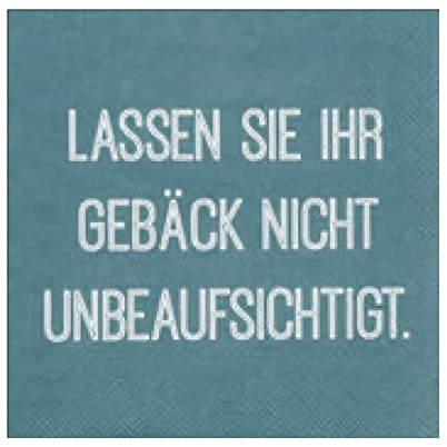 [SA2025/08] Cocktailserviette 25x25cm, Lassen sie ihr Gebäck.. blau