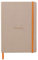Rhodia 117373C - Notizheft Softcover Rhodiarama DIN A5 (14,8x21 cm), 80 Blatt, liniert Clairefontaine Papier Elfenbein 90g Lesezeichen, Gummizugverschluss, Cover aus Kunstleder Rosa, 1 Stück