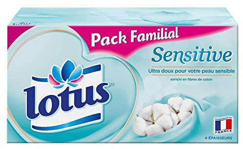 LOTUS - Miouchoirs Boite Sensitive Format Familial X110 - le Lot De 4