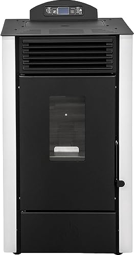 STUFE A PELLET ITALIA Asia 22 Kw WiFi - Stufa a Pellet Idro Efficienza 89% Scalda 140m² Autonomia 22H Programmabile Controllo WiFi 5 Velocità e Potenze Garanzia 24 Mesi Bianco