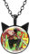 Winntii Anime Chainsaw Man Necklace Cosplay Cat Ear NecklaceFor Women Pochita Makima Cosplay Figures Round Glass Fashion Jewelry Gift