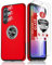 LeYi Hülle für Samsung Galaxy A54 5G Handyhülle mit 2*Schutz Glas Folie & 2*Kamera Folie, TPU Militärschutz Hybrid Schutzhülle mit 360° Metall Ring Halter Ständer Stoßfest Case Cover Rot