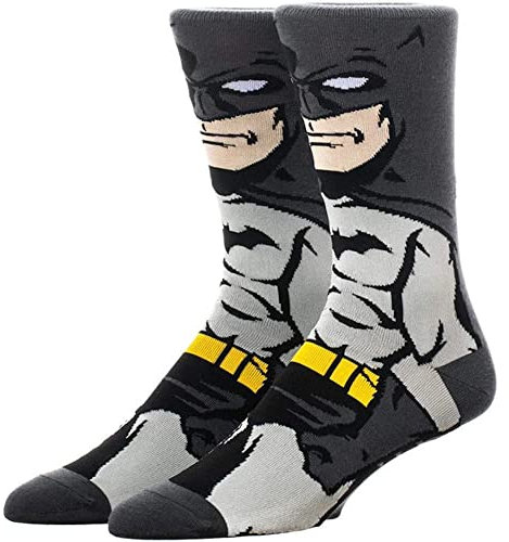 EZB Herren-Socken mit Superhelden-Charakter, lustige Geschenkidee, Filmdesign, Größe 37-42, Batman, batman