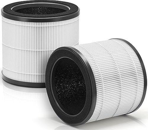 Nisreen HAP360W True HEPA Filter Compatible with Holmes True HEPA 360 Air Purifier HAP360W and Bionaire True HEPA 360° Air Purifier,3-Stage Filtration of HAP360W Air Filter, 2 Packs