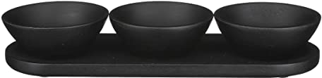 MICA Decorations Tomar Schale - 36x12x5 cm - Holz - Schwarz