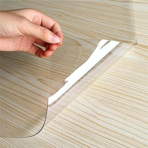 Tischfolie Transparent 1.5mm, Anti-Hot Strapazierfähige, Garten Tischdecken Für Draußen Verschiedene Größen, Folie Tisch für Haushalt Küche, Kristallklar 1,5 mm 35x180cm
