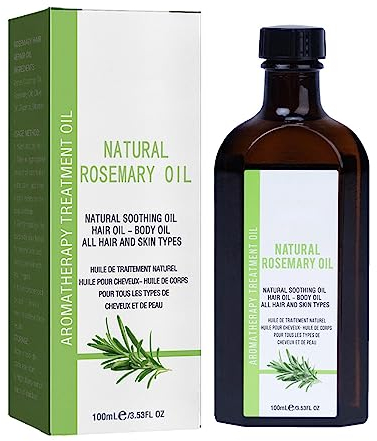 Kasmole Reines Rosmarinöl für das Haarwachstum | 100 ml pflanzliches Bio-Rosmarinöl - Natürliches Bio-Rosmarinöl-Haaröl für das Haarwachstum. Natürlicher Anti-Haarausfall. Rosmarin nährt die Kopfhaut