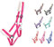 NETPROSHOP Solides Pferdehalfter gepolstert und verstellbar Gr. Mini Shetty bis Full u Kaltblut, Groesse:Shetty, Farbe:Pink