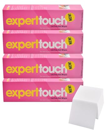 1300 Pcs Lint Free Nail Cotton Pads Nail Art Gel Polish Remover Non-Woven Wipes Nail Cleaning Wipes for Manicure & Pedicure Multifunctional Cotton Sheet Salon Home Use (4 packs)