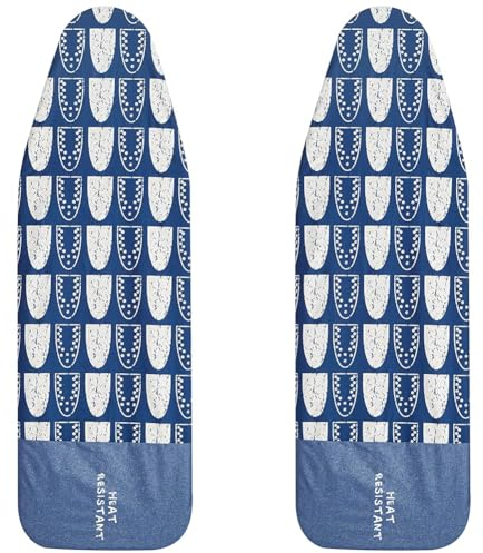 Addis Deluxe Ironing Board Cover, Navy/White (Pack of 2)