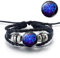 Xinyig 12 Constellations Bracelet, Zodiac Signs Spiritual Bracelet, Glow in the Dark, Adjustable, Unisex, Leather, Stainless Steel, Boho Style