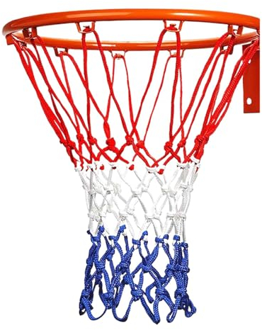 Dranng Basketballnetz,Standard-Basketballnetz,Standard-Basketball-Wettkampf-Ersatznetz | Robustes Basketball-Spielnetz für Kinder und Erwachsene im Innen- und Außenbereich für Sportunterricht und