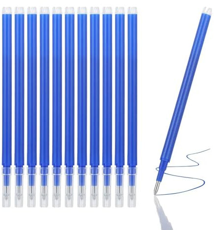 ITECHNIK Radierbare Ersatzmine, Kompatibel mit Pilot Frixion, Tintenroller Radierbar, Spitze 0,7 mm,Nachfüllminen mit radierbarer Tinte (Blau) (BLAU, 12)