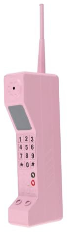 Retro-Ziegel-Handy-Ornament, Retro-Ziegel-Handy-Requisite, Ziegel-Telefon-Requisite, gefälschtes Telefon, tragbar, dekorativ, Vintage-Telefon-Dekoration (Rosa)