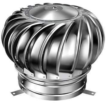 HBOOMOEM Drehbarer Schornsteinau，Anti Abwind-Top Allzweck-Schornsteinau，Edelstahl-Schornsteinkappe ，Zur Verwendung In LüFtungskanäLen, Schornsteinen Und Zur Luftabsaugung.(150mm/5.90in)