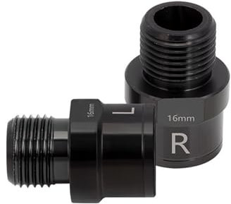 RIVDEE 1 par de extensores de pedal de bicicleta de aleación de titanio, 16 mm/20 mm, eje extendido para bicicleta de montaña, color negro