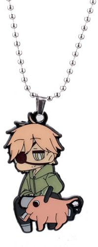 nicamaikoo eu Chainsaw Man Anime Peripheral Necklace T-Shirt Jacket Jumper Chain Anime Pendant Anime Cosplay Decorations for Women Men Friends Students Anime Game Enthusiasts