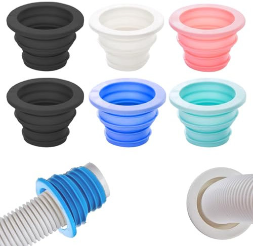 6Stück Abflussrohrdichtung Schlauch,Waschmaschine Ablauf Rohr Dichtung,Waschmaschine Abfluss Adapter,Gummimanschette Siphon,siphon dichtung,abfluss waschmaschine für Waschmaschine Badezimmer Küche47mm