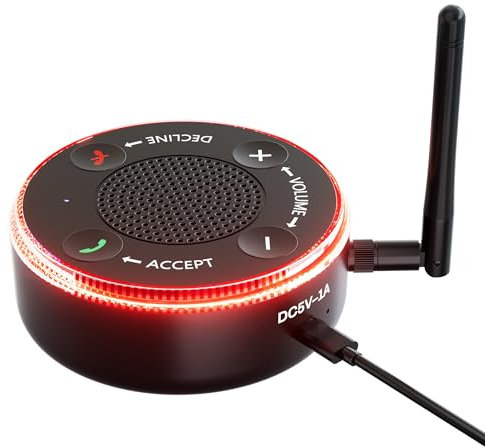 Lamborsafe Amplificatore suoneria per telefono cellulare per anziani, suoneria esterna per telefono cellulare, amplificatori di suoneria Bluetooth per problemi di udito, suoneria forte / chiamata e
