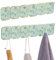 2PCS Porte-Manteau Support Mural, 6 Crochets Design Porte-Manteau Mural Adhésif Porte-Manteau Support Mural Crochet de Suspension Murale pour Salle de Bain Cuisine (Vert)