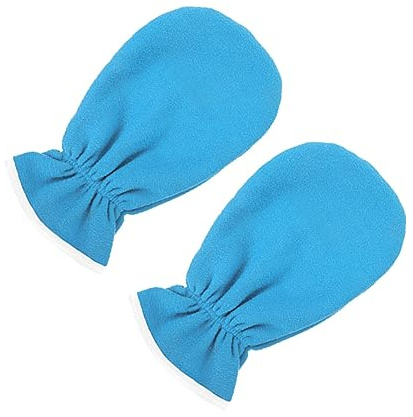 Homoyoyo Peelinghandschuhe aus Polyester und Flanell mit Exfolierender Funktion Waschbar für Spa Behandlungen zu Hause oder Professionelle Handpflege
