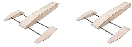 Uikdjgu 2X RC Speed Boat Wooden Sponson Outrigger Shrimp Speed Boat Model Kits Radio Remote Control Speedboat,Single Model