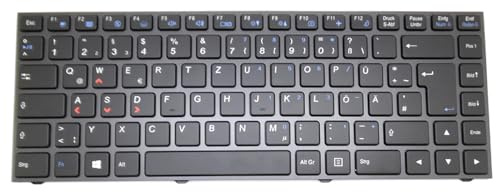 RTDPART Laptop-Tastatur für Mifcom SG4 i7 - GTX 1050 Ti SSD P641HK1 Deutsch GR Hintergrundbeleuchtung Gray Frame Neu