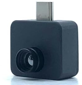 URPIZY Mobiles Wärmebildkamera-Modul 32x32 Auflösung Typ-C Anschluss für Android 8.0-12 mit -20°C bis 1000°C Messbereich und ABS Gehäuse, Schwarz