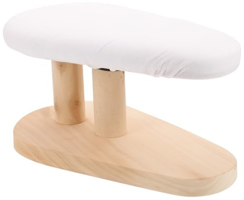 VICASKY Table à Repasser Ronde en Bois Coussin Respirant, Tabouret de Repassage Multifonction pour Vêtements, Portable et Résistante à Haute Température, pour Maison et Repassage Compact