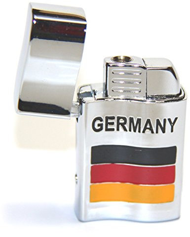 1stk. Sturmfeuerzeug Deutschland mit roter Sturmflamme und Licht