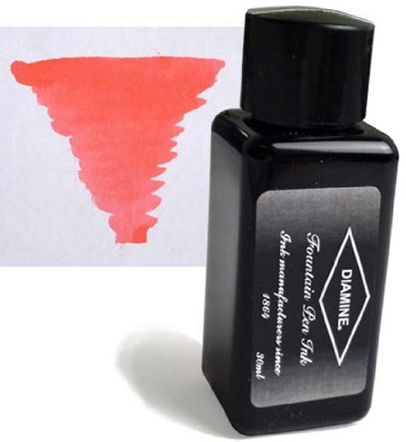 Diamine Fountain Pen Bottled Ink, 30ml - Flamingo Pink by Diamine