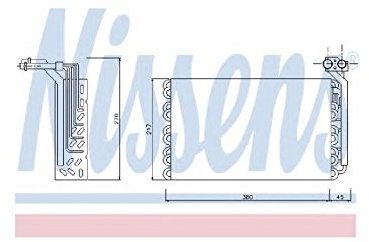 NISSENS 92170 Verdampfer Klimaanlage mit Rohrleitung