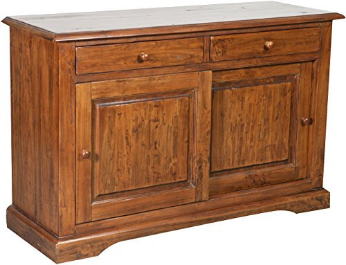 Biscottini Kommode Holz massiv Made in Italy - Sideboard Wohnzimmer 142 x 50 x 90 cm - Buffetschrank landhausstil - Sideboard Holz