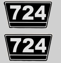 IHC Aufkleber International 2x Typenaufkleber 724 ca. 15x7cm Logo Emblem Sticker Label
