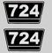 IHC Aufkleber International 2x Typenaufkleber 724 ca. 15x7cm Logo Emblem Sticker Label