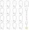 PandaHall 50Pcs 304 Edelstahl Ohrringe Haken U-Form Ohrdrähte Komponenten Ohrdraht-Verbindungsstück Nieren-Ohrringe Haken für Drop Dangle Ohrringe, 20x10mm