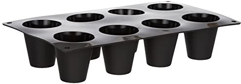 DE BUYER -1997.01 -moulflex noir -plaque de 8 grands cone