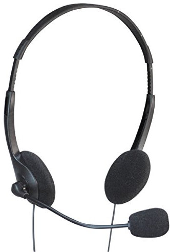 SoundLAB Stereo PC Headset with Flexible Boom Microphone & In-line Volume Control