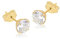CARISSIMA Damen Rund kubic Zirkonia Ohrstecker 9k(375) Gelbgold 5mm