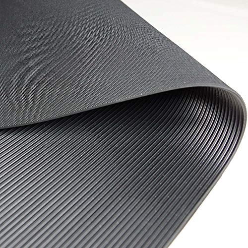 2m² Feinriefenmatte Premium 1,2 x 1,67m, weniger Gummigeruch, Stärke: 3mm, Schwarz