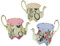Talking Tables Truly Alice Teapot Cupcake Stands Pack of 6, Paper, Multicolor, Set of 6