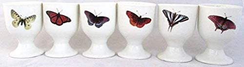 Papillons Coquetiers Lot de 6 papillons Coquetiers en porcelaine anglaise Lot de 6 coquetiers décorée à la main au Royaume-Uni inclus