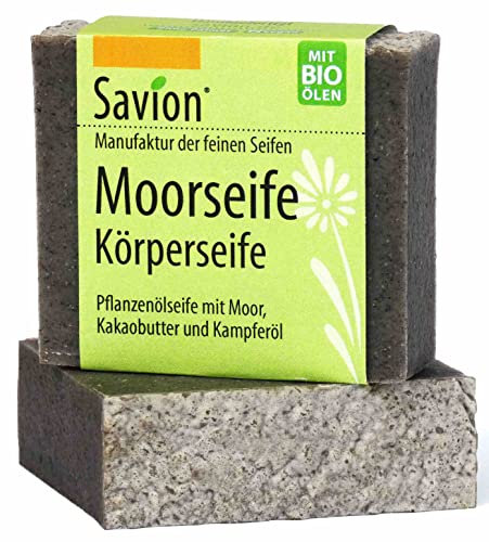 Savion Moor Körperseife, bei Unreinheiten, Vegan, Palmölfrei, Tierversuchsfrei, 80g