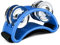 Flexzion Foot Tambourine Percussion with Double Row Steel Jingles - Foot Shaker Musical Instrument Drum for Party Shoes Gift Singer Vocalists Cajon & Guitar Players (Blue)