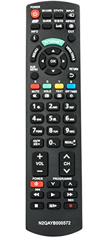 Vinabty Ersatz-Fernbedienung für Panasonic N2QAYB000572 Telecomando TV TV D1170 TX-P42ST31 TX-P42ST32 TX-P42ST33 N2QAYB000752 N2QAYB000753