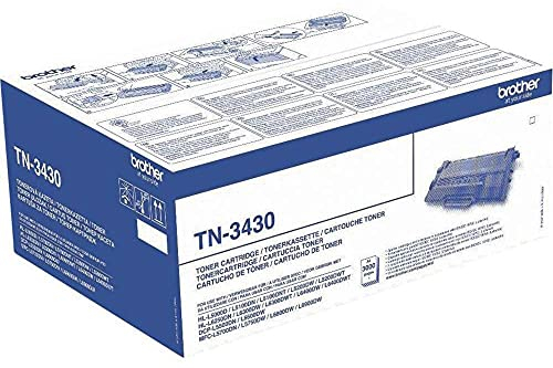 Brother TN-3430 Toner TN3430 schwarz 3.000 PAG, weiß, Estandar, 2