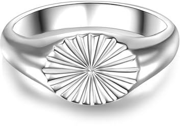 GLANZSTÜCKE MÜNCHEN Damen Ring aus 925 Sterling Silber mit Motiv - Silberring Siegelring
