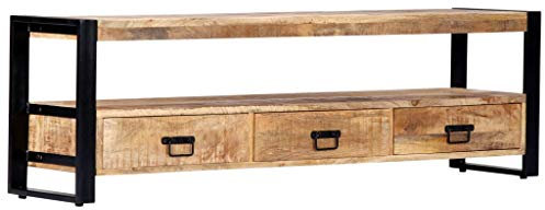 Festnight TV Cabinet | Meuble de télévision | Meuble TV 150x30x45 cm Bois Solide de manguier